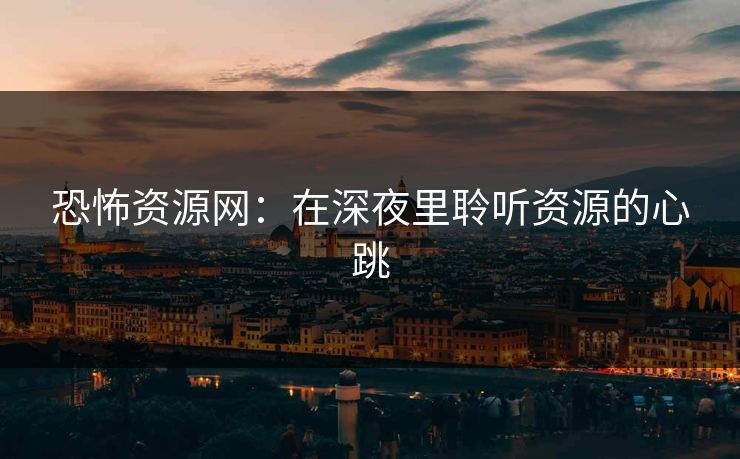 恐怖资源网：在深夜里聆听资源的心跳