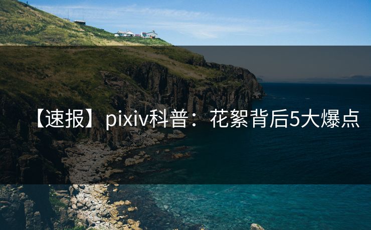 【速报】pixiv科普:花絮背后5大爆点
